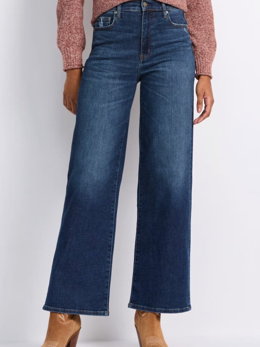 Daze Denim Echo High Rise Wide Leg Jeans Stretch Size 10 32" Inseam
